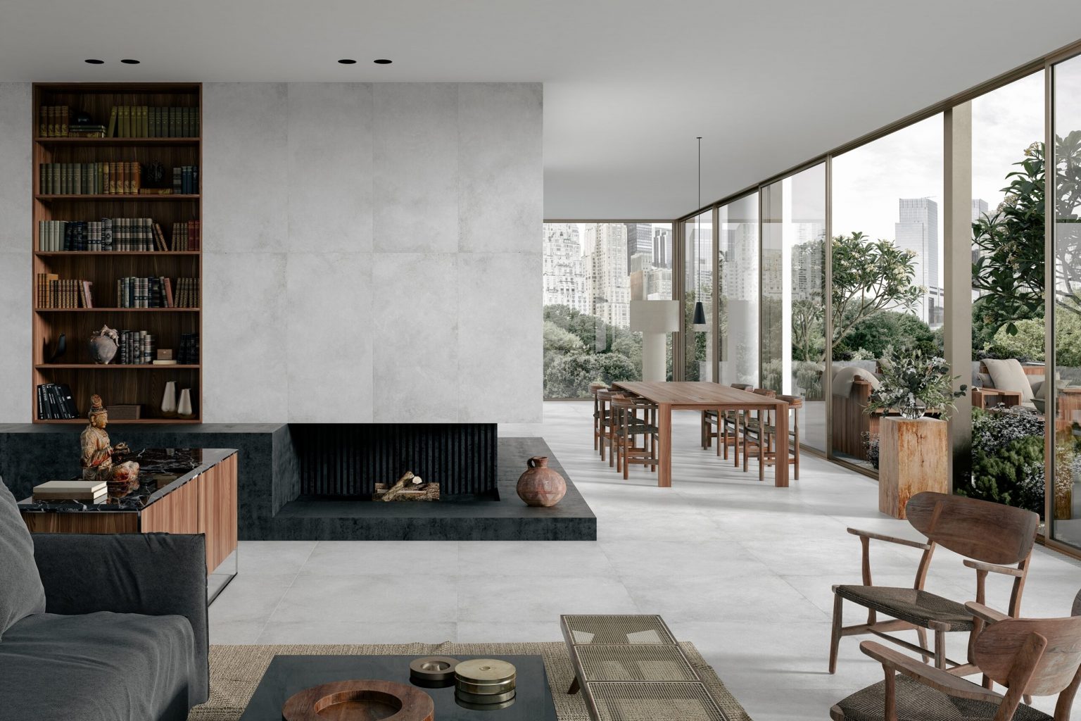 concrete style floor tiles studiobagno